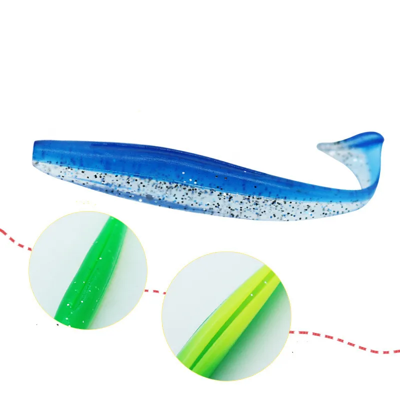Commotion T-Tail Fish Smooth Wave: Jig Head Texas Rig para vinilo - imagen 2