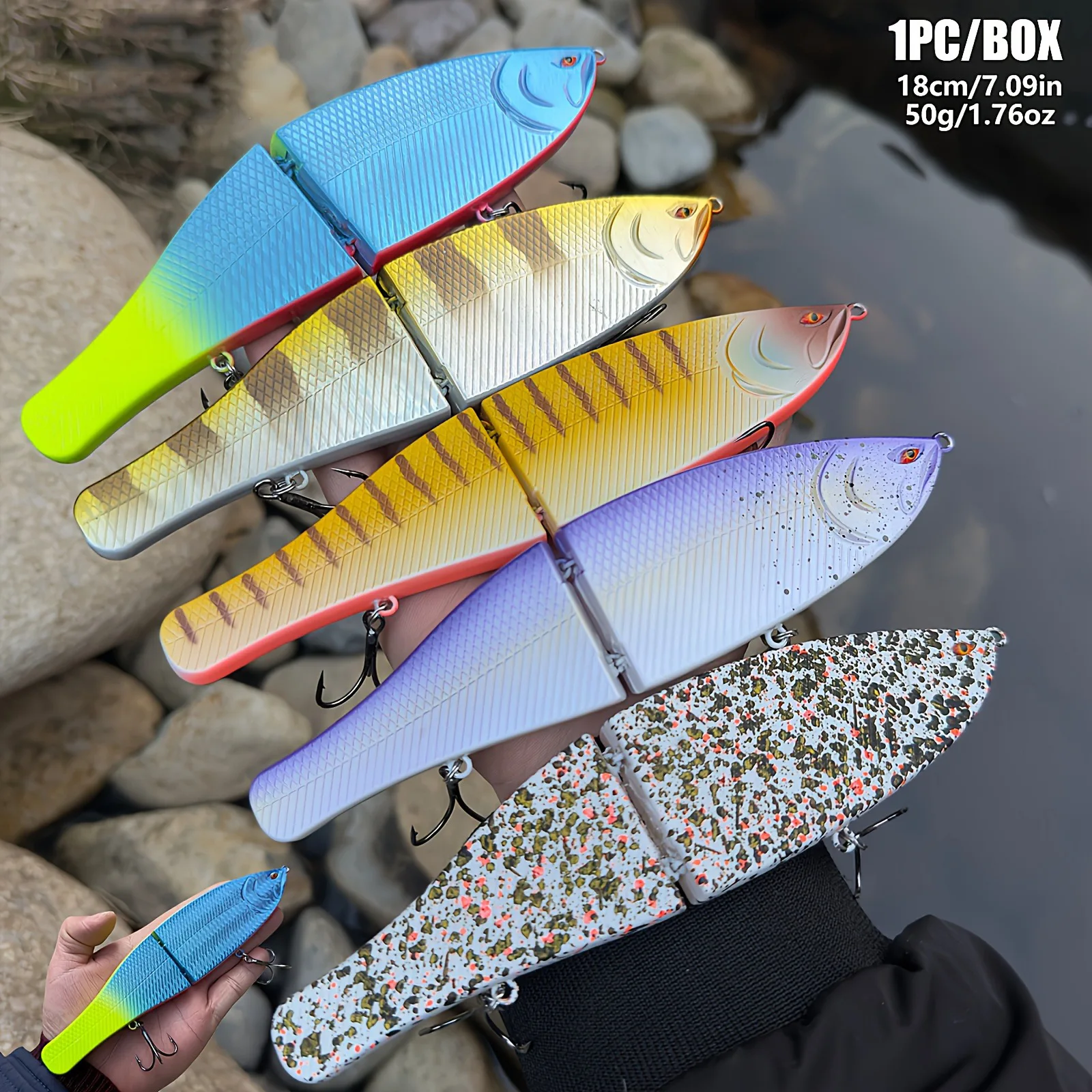 Cuerpo del swimbait y acabado en ABS resistente