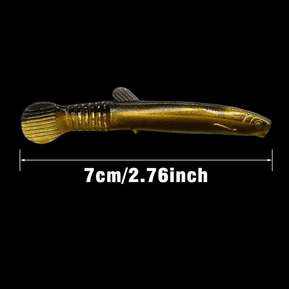 Señuelo artificial MNFT 7cm para lubina – Cola oscilante silicona - imagen 5
