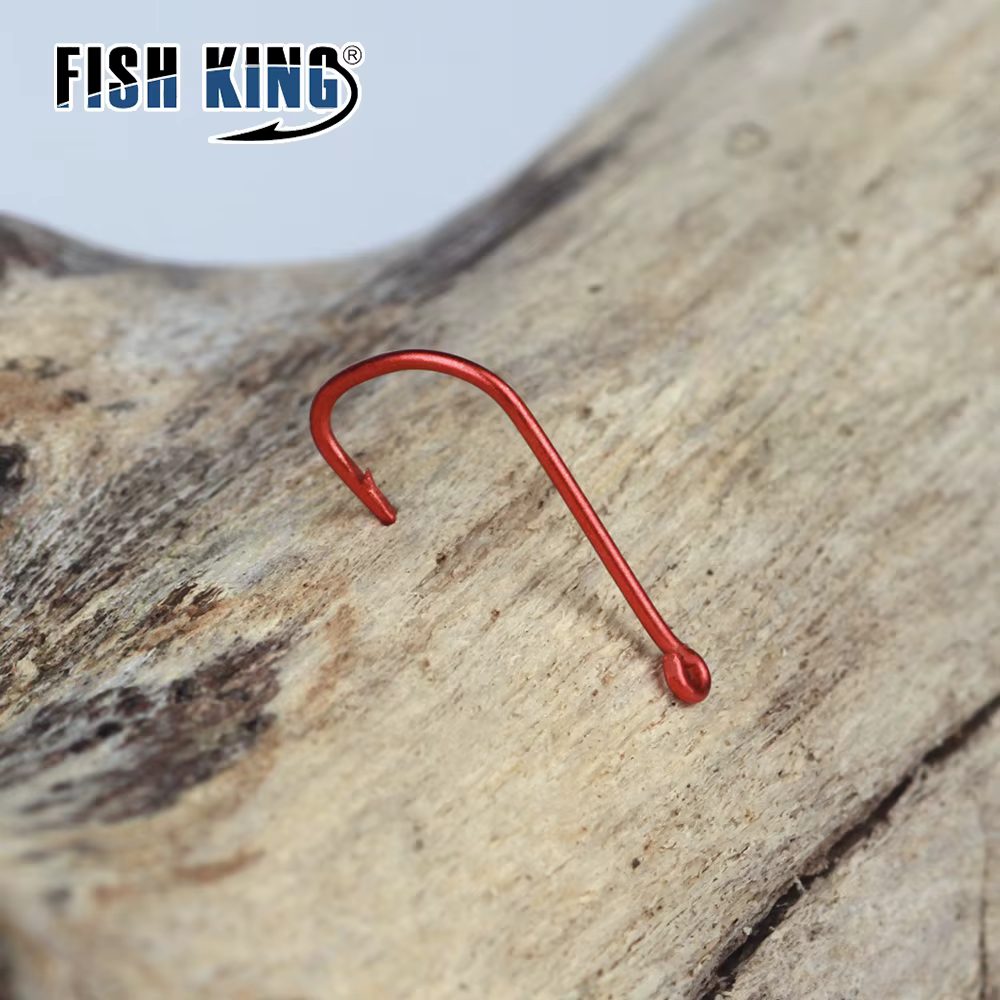 Anzuelos de carbono Fish King #6-14 para agua salada - imagen 5
