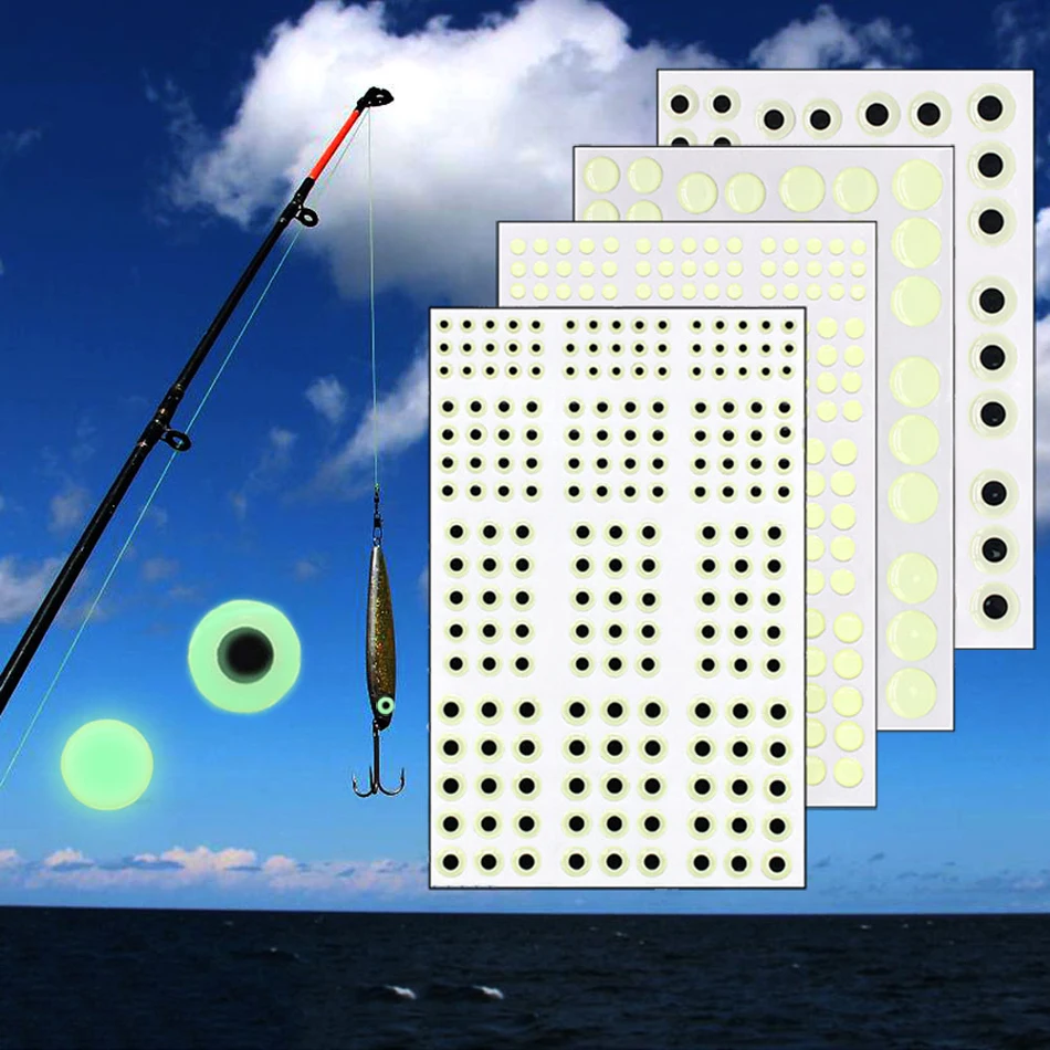 Ojos de pez luminosos 3D MNFT-1 hoja completa