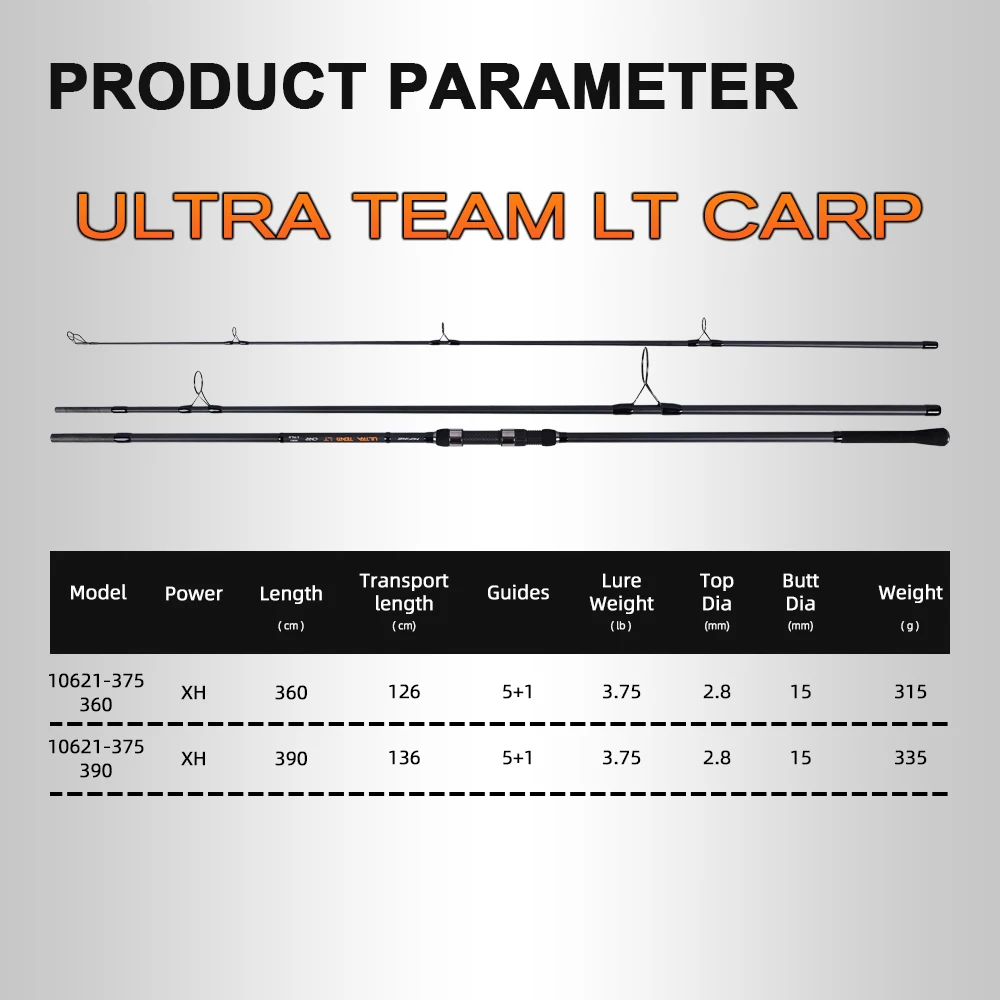 Caña carpfishing MIFINE ULTRA TEAM LT CARP carbono 24T XH spinning - imagen 3