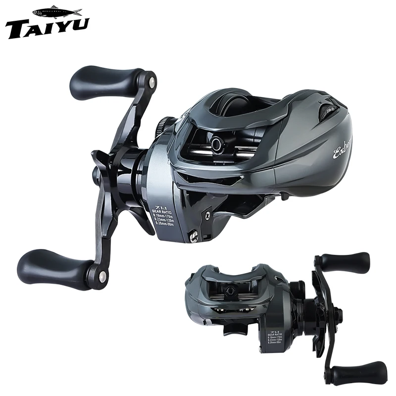 Carrete baitcasting ligero de largo alcance con freno magnético