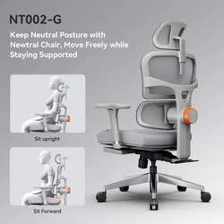 Silla ergonómica NEWTRAL con soporte lumbar y reposapiés