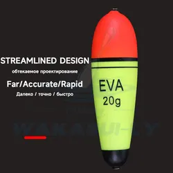 Flotador deslizante lubina EVA gran barriga – largo alcance fluorescente