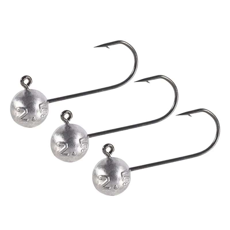 Anzuelos Jig Head con cabeza de plomo y púas para vinilo