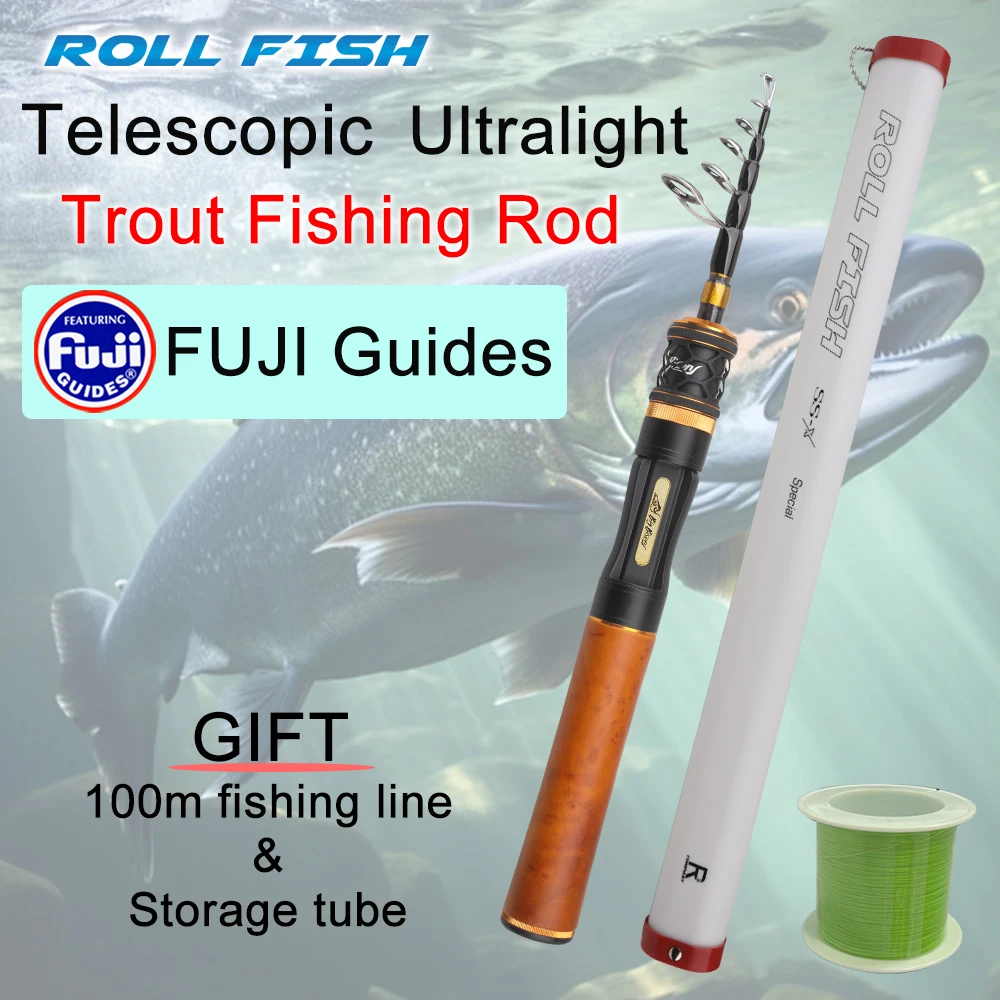 ROLLFISH Caña giratoria ultraligera para trucha con guías Fuji - imagen 4