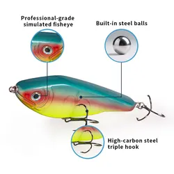 Hanlin Jerkbait Deslizante Duro 5,12in para muskellunge lucio lubina