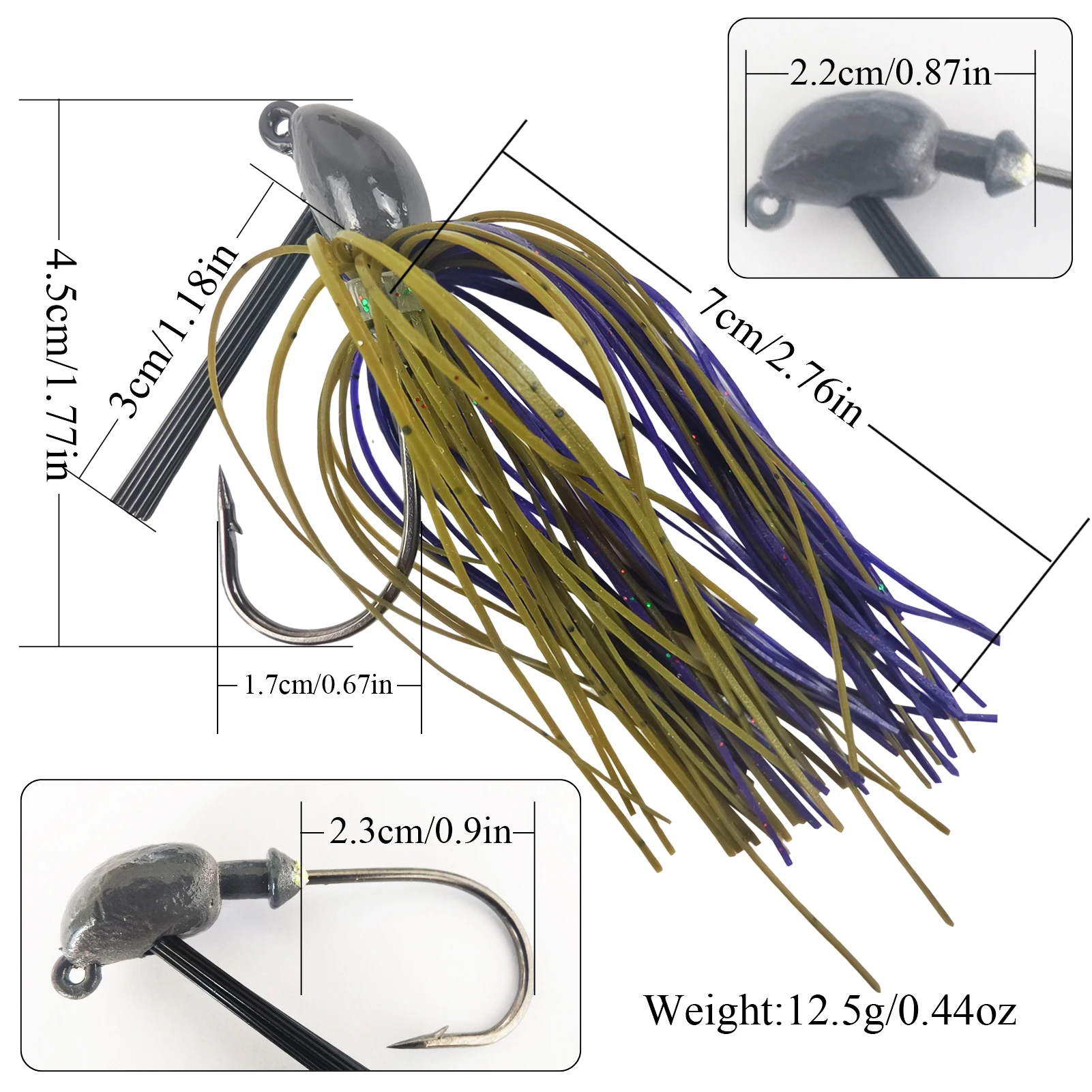 Señuelo de lubina Buzzbait con protección anti-planta Free Fisher - imagen 5