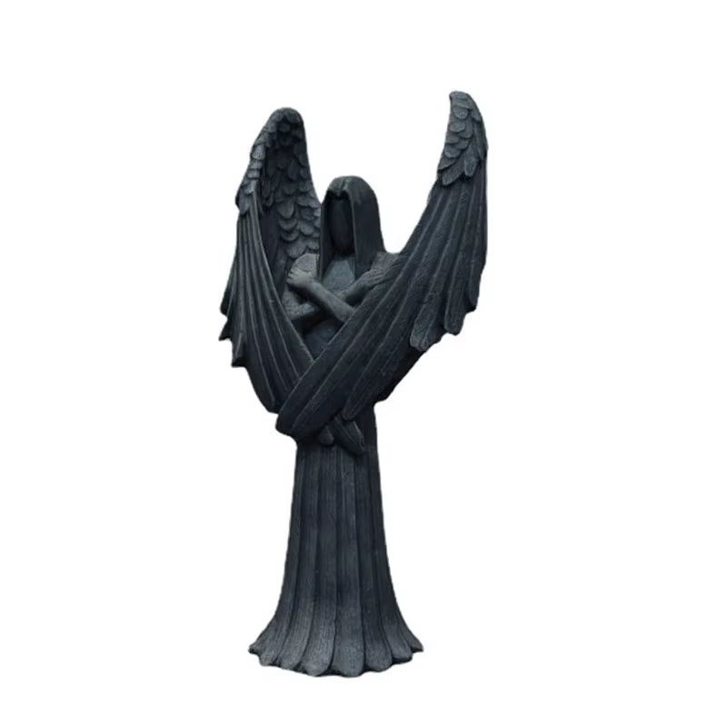 Escultura de resina Cthulhu sin rostro – Ángel caído estilo oscuro para hogar - imagen 5