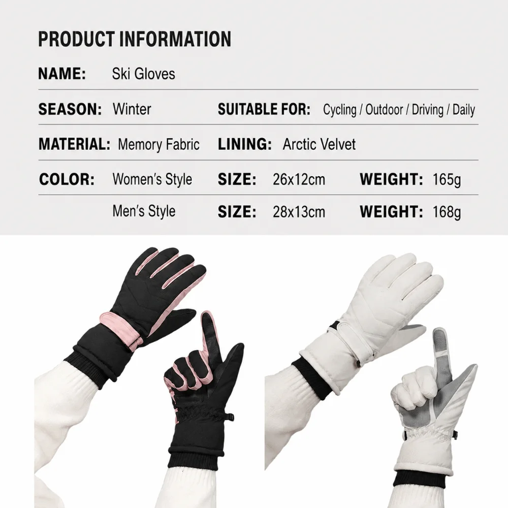 Guantes impermeables a prueba de viento con pantalla táctil - imagen 2