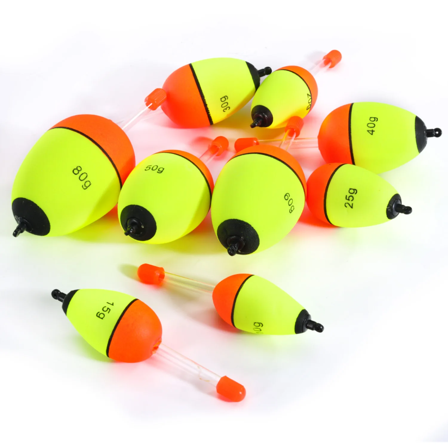 Set de 5 flotadores de pesca Sougayilang de EVA con barra luminosa