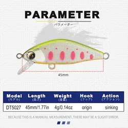D1 Minnow Señuelo Hundidor Trucha Percas – Pesca Deportiva