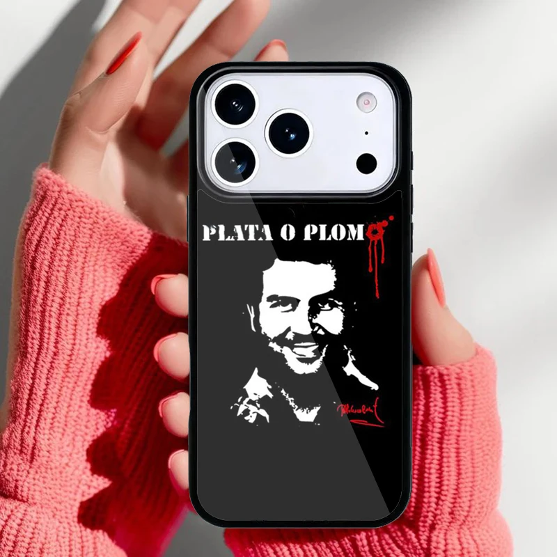 Funda diseño plata o plomo estilo Narcos Pablo Escobar