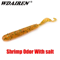 Señuelo Swimbait de Silicona con Sabor a Gamba – Cola Espiral para Pesca