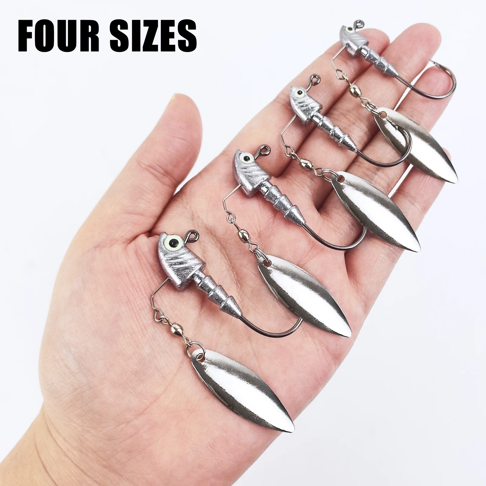 Free Fisher señuelos Jig Head con cuchilla giratoria para agua salada - imagen 5