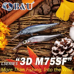 Jerkbait Minnow B&U de señuelo duro – Ideal para lucio y perca