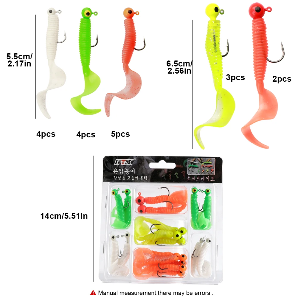 FTK Jig Swimbait de vinilo con cola curvada de silicona - imagen 3