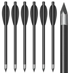 Flechas cortas negras con eje de aluminio y punta de acero