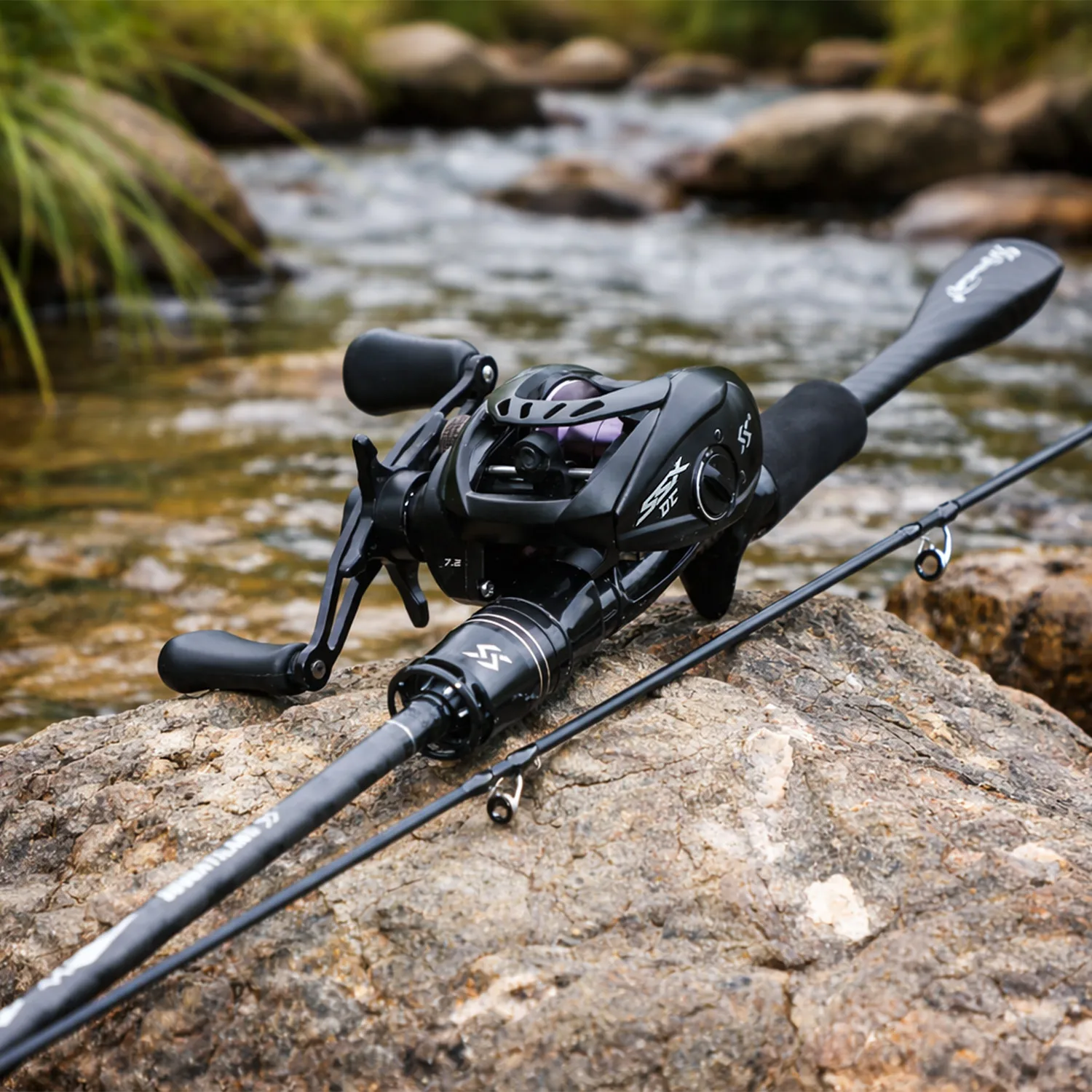 Sougayilang DC Baitcasting para lubina: combo caña carbono y carrete - imagen 3