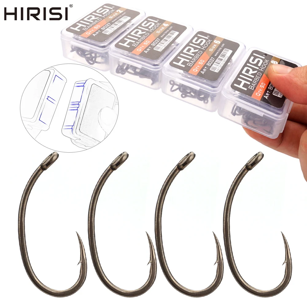 Hirisi Anzuelo de pesca acero inoxidable PTFE con micropúas
