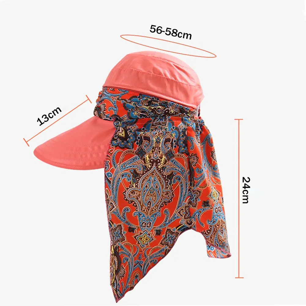 Gorra anti-UV plegable de borde ancho con estampado floral - imagen 3