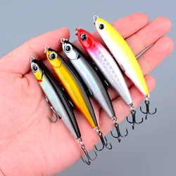 Señuelo minnow hundimiento lento para lucio con anzuelo triple