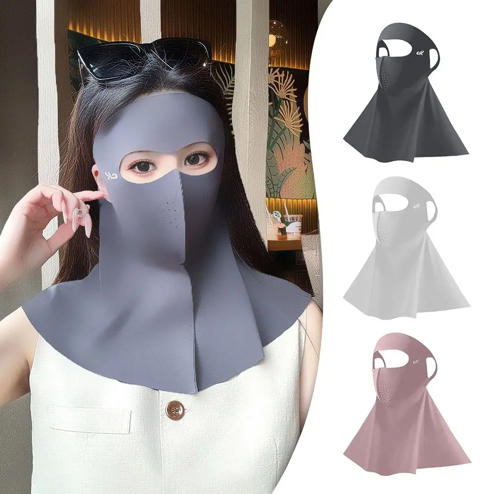 Mascarilla anti-UV para rostro y cuello de seda fría - imagen 5