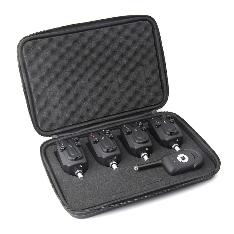 Vista general del juego de alarmas JSFUN JS-B4 para pesca de carpa