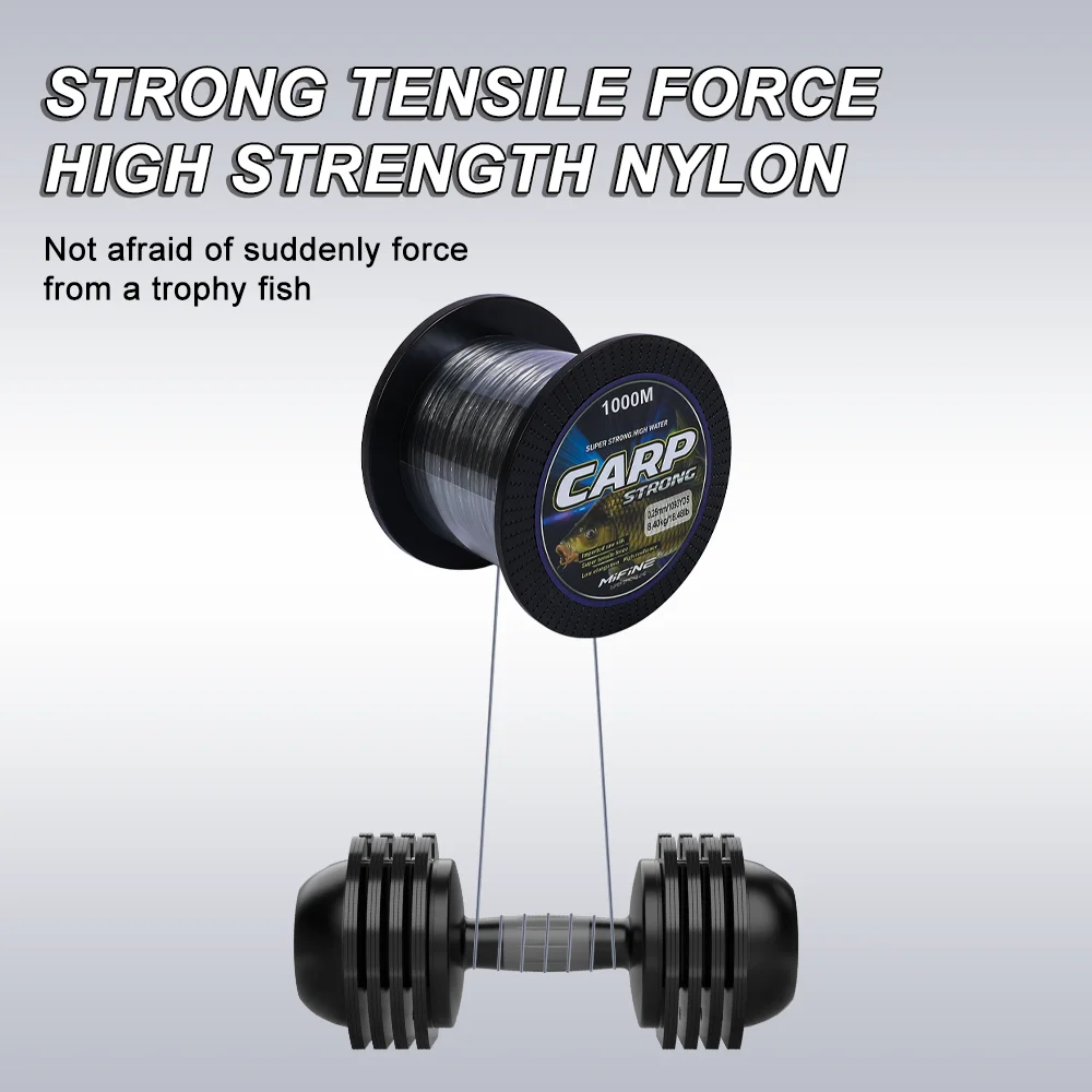 Línea Nailon Mifine Carp Fuerte Resistente para Carpa - imagen 4