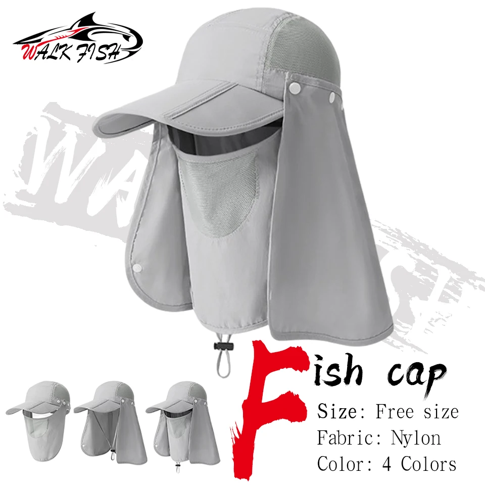 WALK FISH Sombrero de Pesca UPF50+ – Plegable Transpirable Cómodo