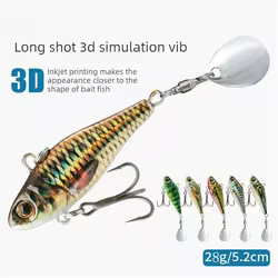 Señuelo VIB para lubina con escamas 3D y lanzamiento largo