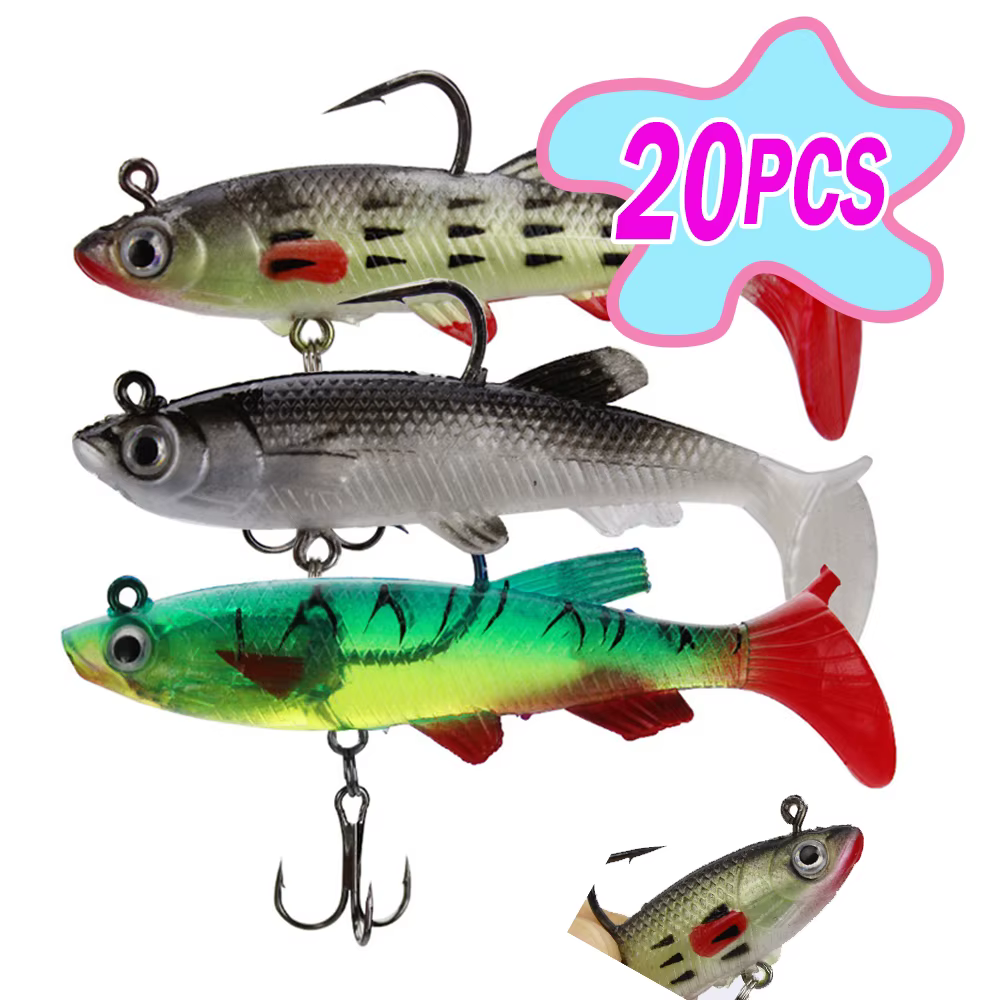 Swimbait de Silicona Cola en T para Sábalo y Lucio Señuelo Suave - imagen 3