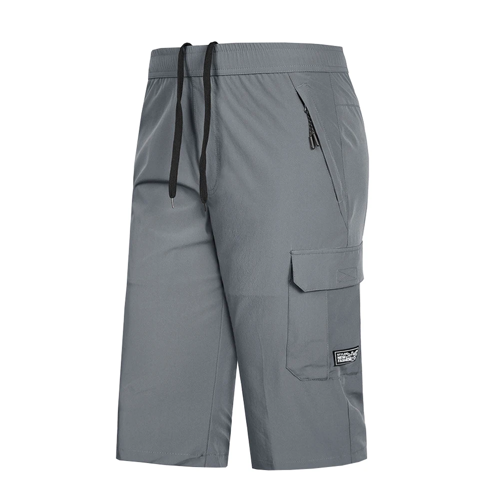 Bermudas de pesca secado rápido con cordón ajustable y color liso