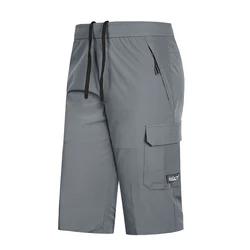 Bermudas de pesca secado rápido con cordón ajustable y color liso
