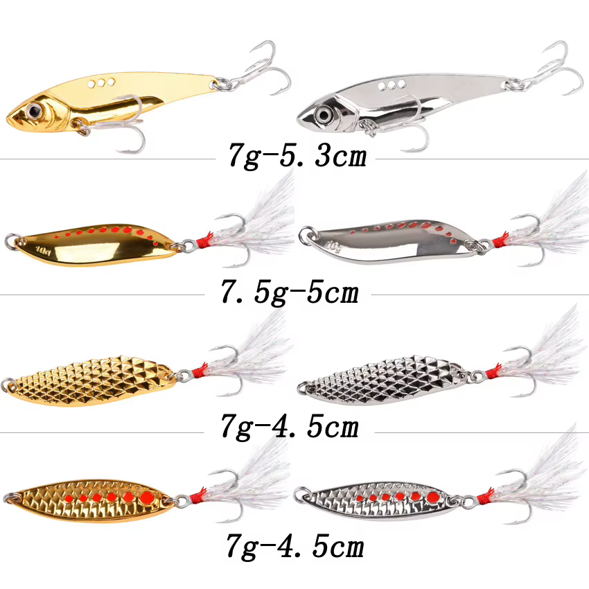Señuelo artificial giratorio con anzuelos triples para spinning marino - imagen 2