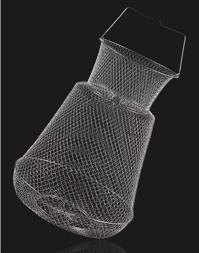 Jaula para peces vivos de alambre grueso, red anticorrosión plegable - imagen 5