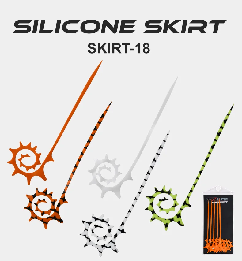 Falda de silicona para señuelos DIY