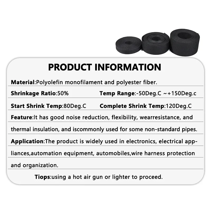 Material PET y trenzado para cubrir cables