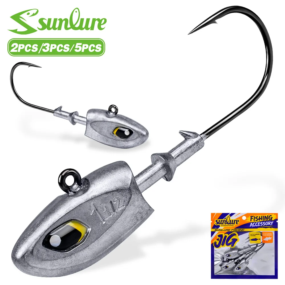 Anzuelos Jig Head Sunlure con ojos 3D y púas de acero carbono - imagen 5