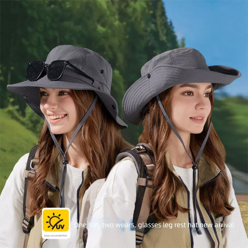 Sombrero anti-UV impermeable ala ancha con soporte para gafas - imagen 5