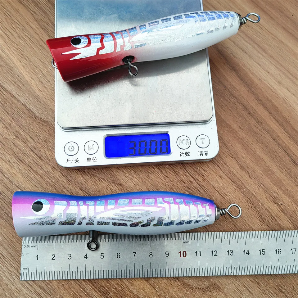 Popper GT superficie madera señuelo de pesca flotante resistente - imagen 5