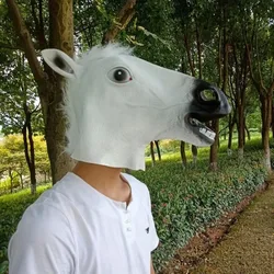 Máscara realista cabeza caballo para disfraz Halloween y fiestas temáticas