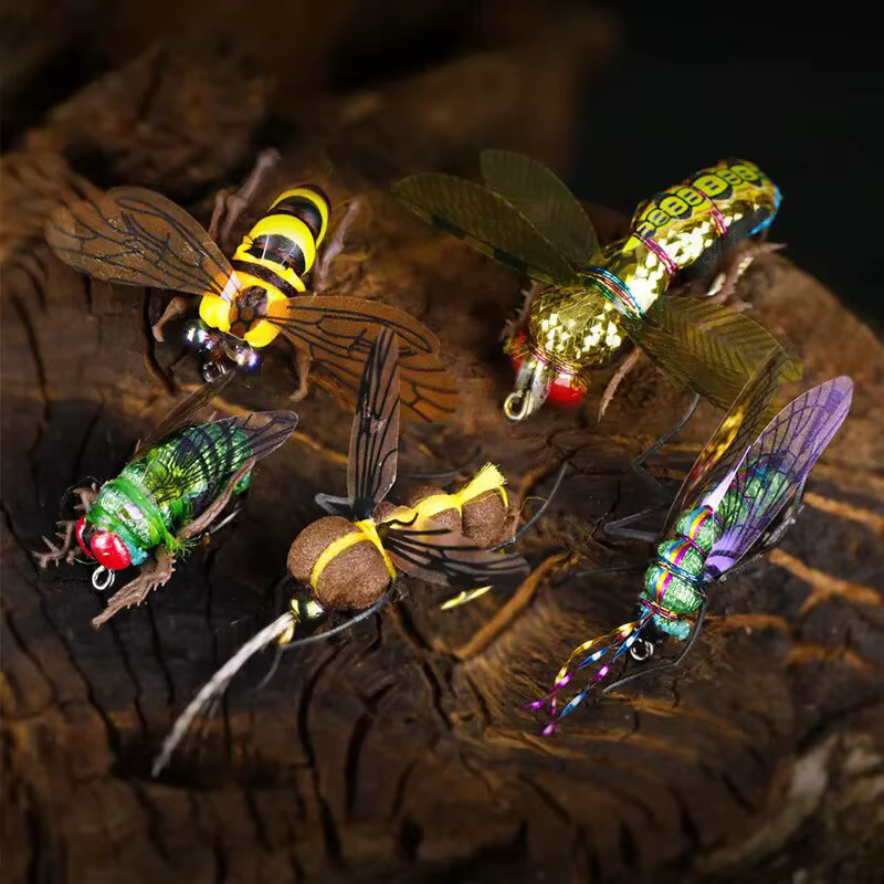 Mosca artificial flotante WEIHE – Señuelo abeja realista para pesca - imagen 4