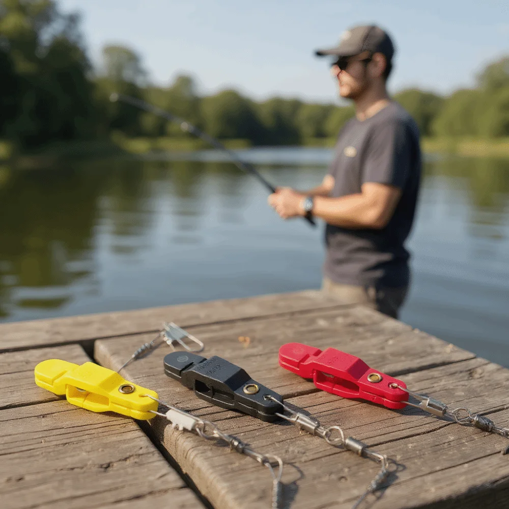 Clips de liberación de línea con cable de acero ABS para pesca - imagen 5