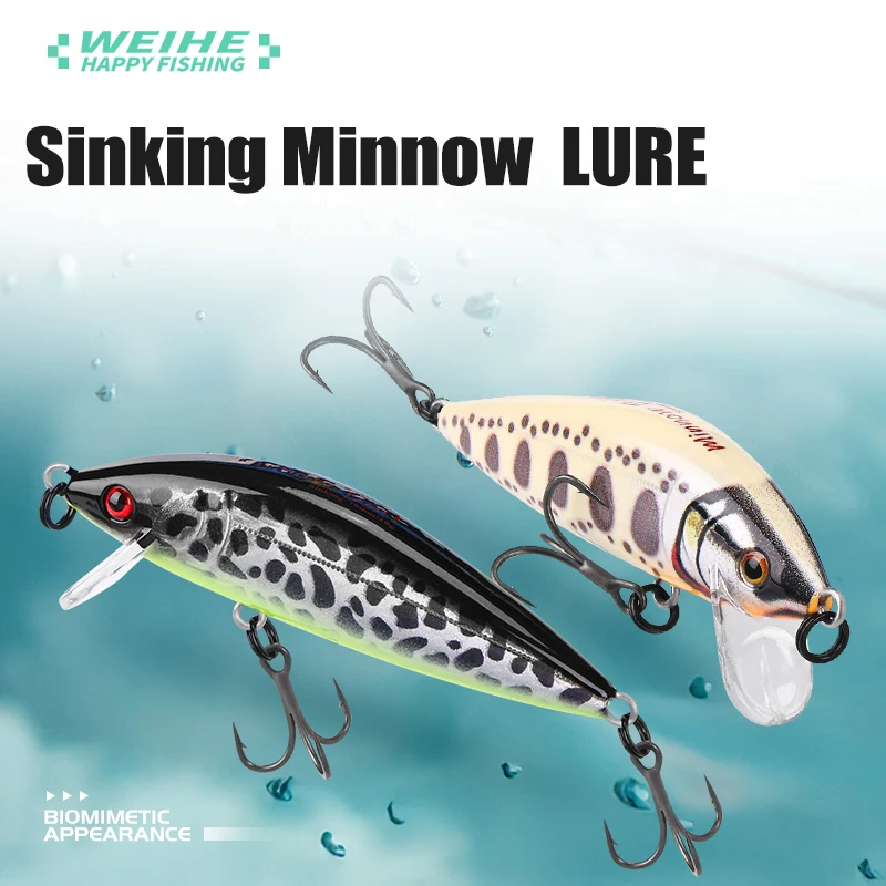 Weihe Sinking Mino A Señuelo duro hundible 3D eficaz para luya