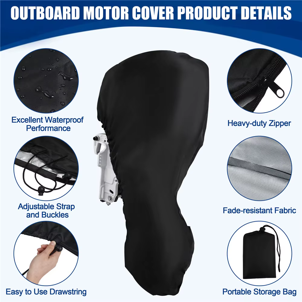 Funda Motor Fueraborda Antirrayos UV 420D – 0 a 350HP - imagen 2