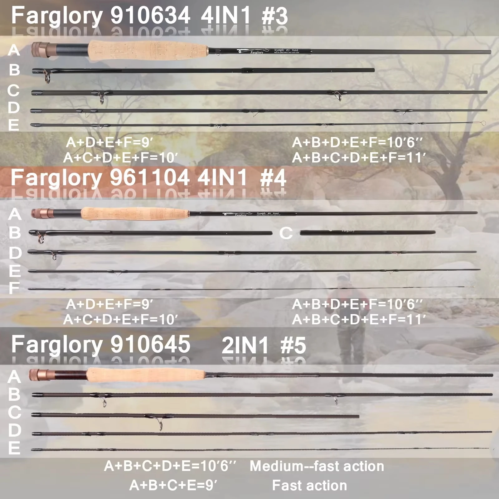 MAXCATCH Farglory caña de pesca con mosca ultraligera carbono - imagen 5