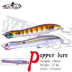 WALK FISH Popper Flotante con Rattle para Lubina – Técnica de Paseo