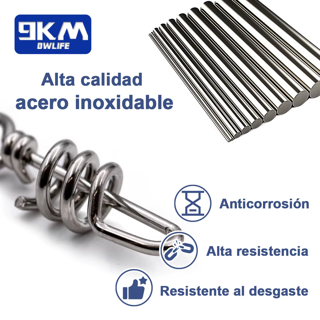 Swivel Giratorio Acero Inoxidable – Conector a Presión para Pesca - imagen 3